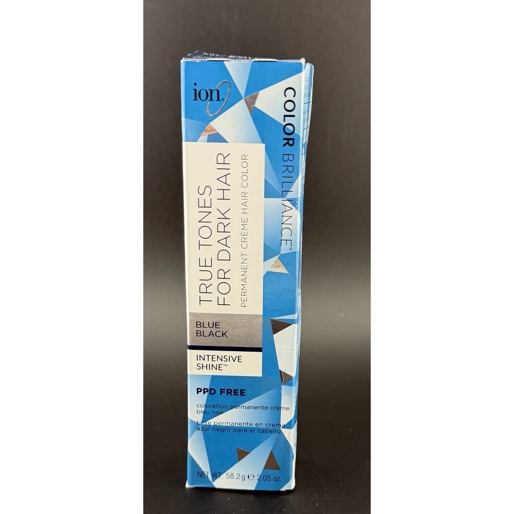 ION Color Brilliance Blue Black PPD-Free Permanent Creme Hair Dye 58.2g 2.05 oz